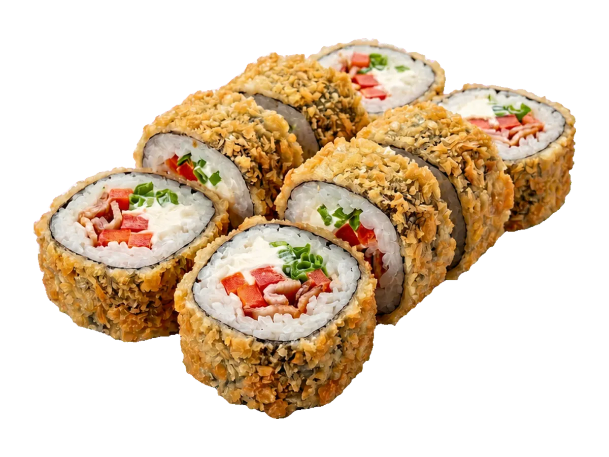 Теплый ролл с беконом