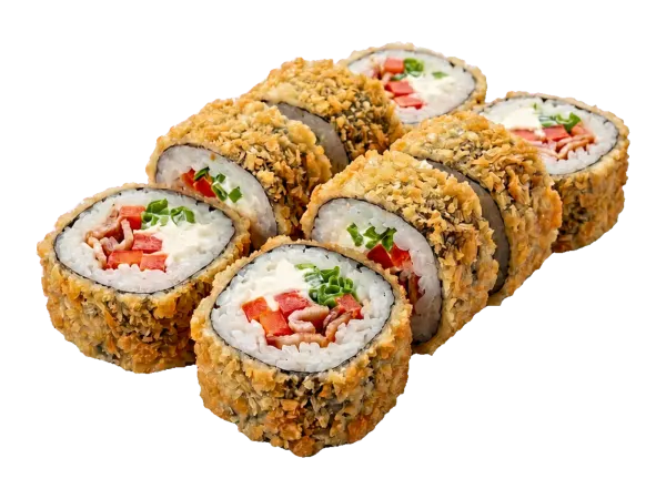 Теплый ролл с беконом